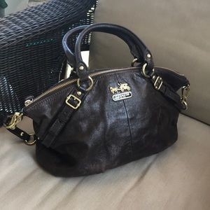 Coach brown leather purse